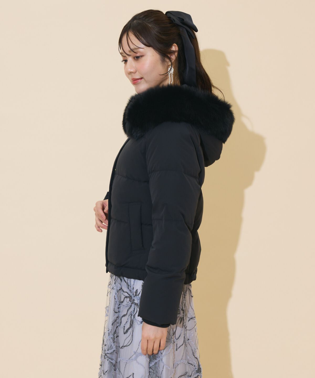 WILLSELECTION「ファー付きショートダウン」|ダウン|