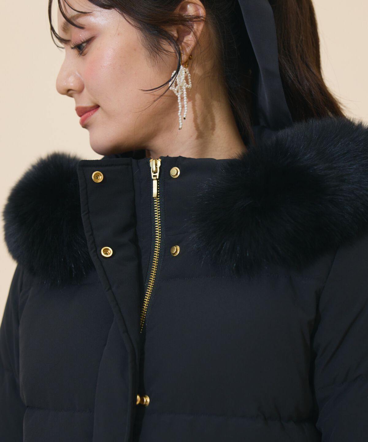 WILLSELECTION「ファー付きショートダウン」|ダウン|