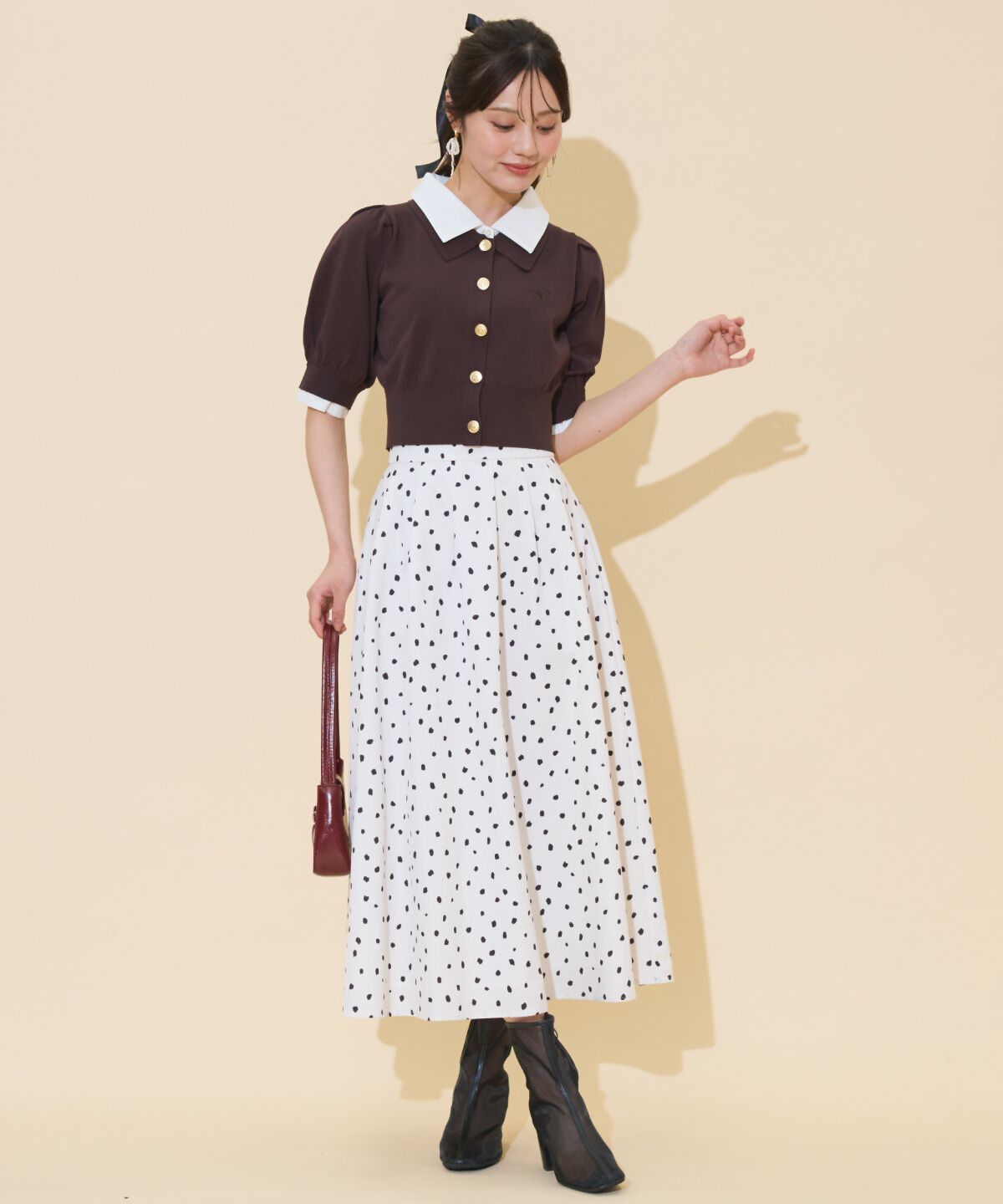 WILLSELECTION「レイヤードカラープルオーバー」|ニット・セーター|