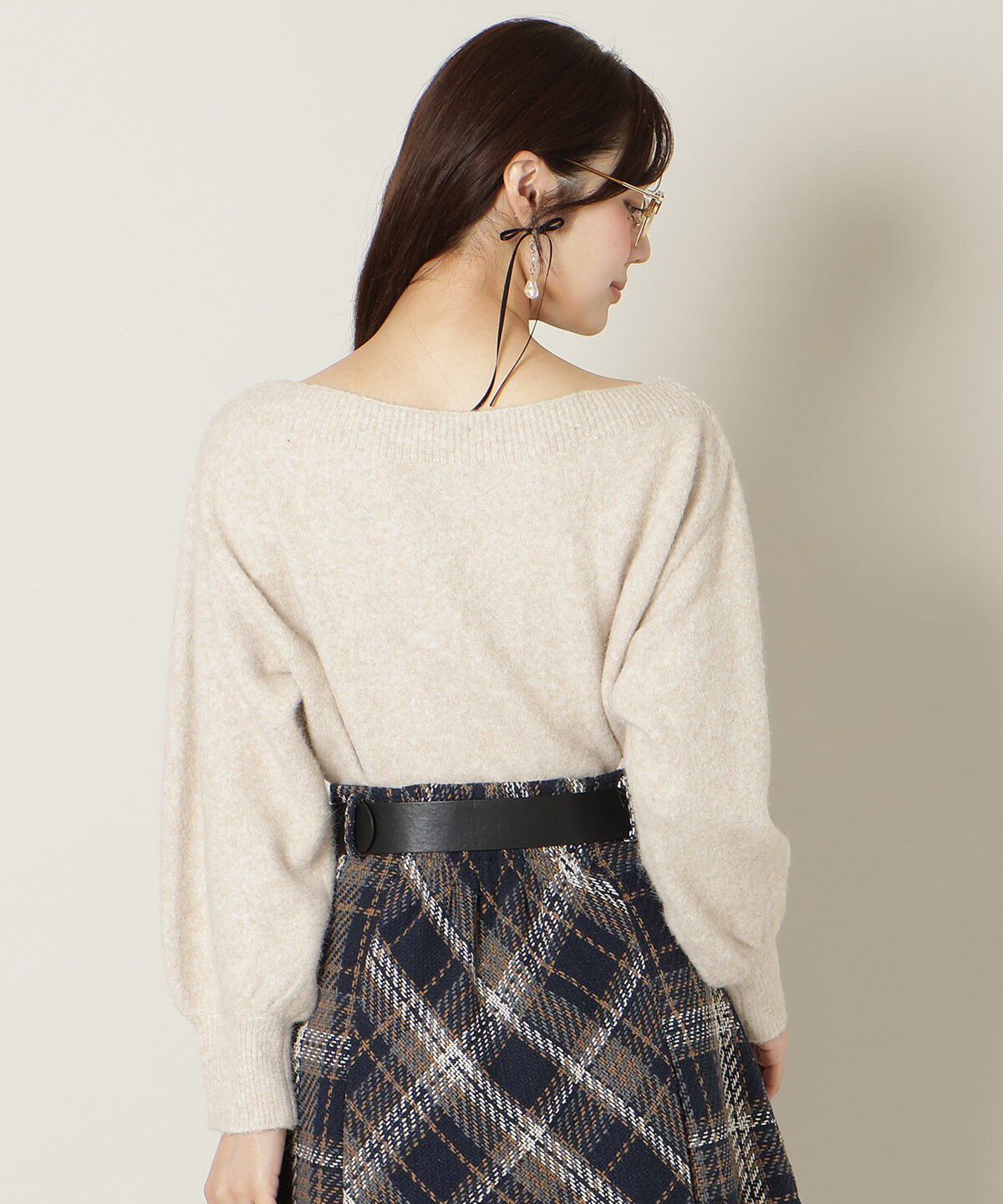 WILLSELECTION「ブローチ付きオフショルニット」|ニット・セーター|