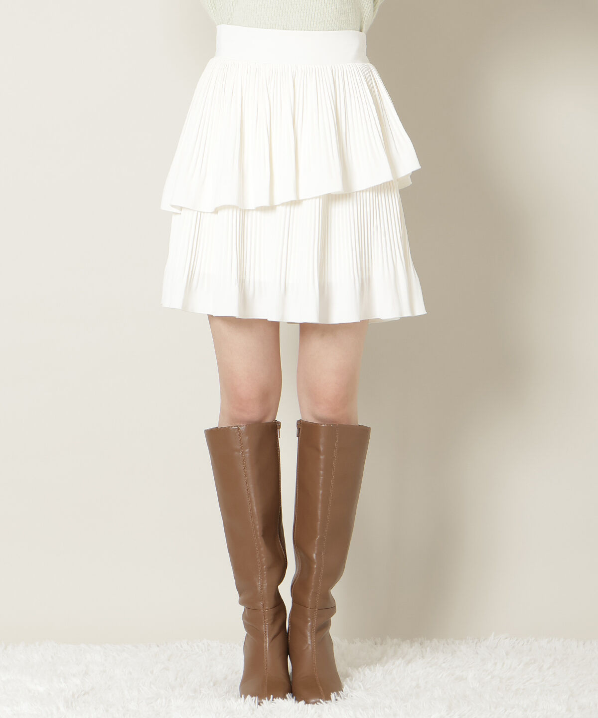 WILLSELECTION「プリーツティアードミニスカート」|フレア|