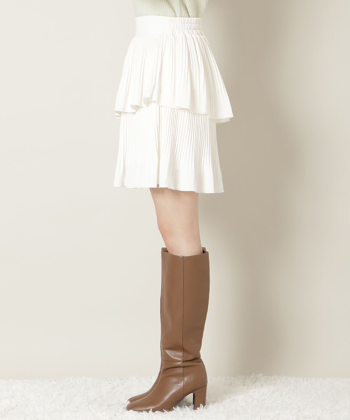 WILLSELECTION「プリーツティアードミニスカート」|フレア|