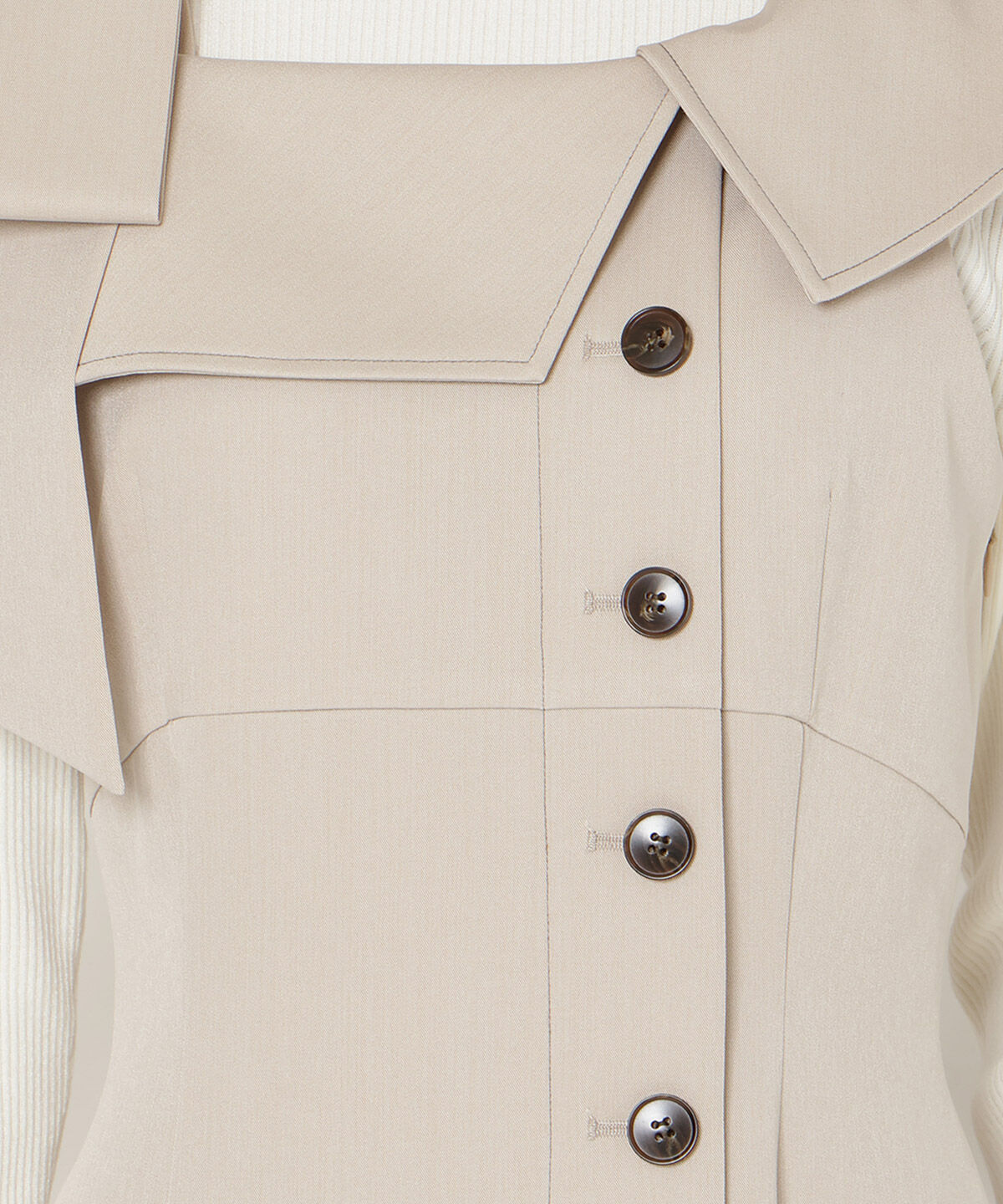 WILLSELECTION「アシンメトリーリボンショルダーワンピース」|ジャンパースカート|