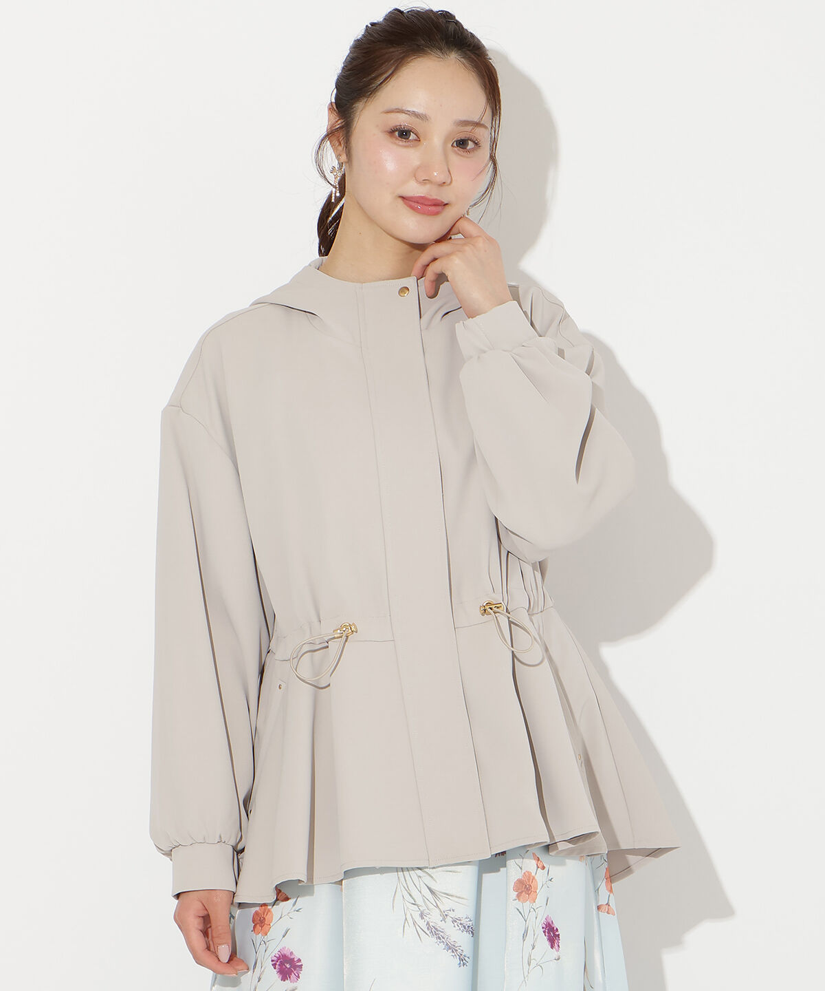 WILLSELECTION「ドロストペプラムフードブルゾン」|ブルゾン・スタジャン|