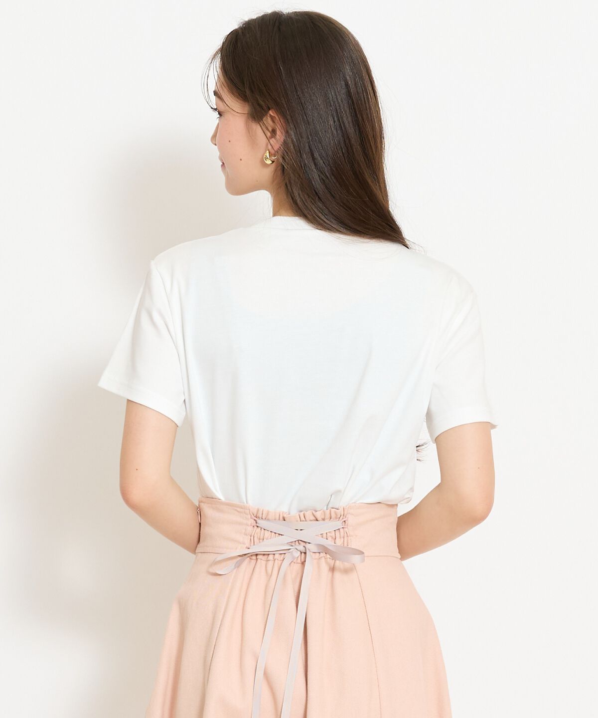 WILLSELECTION「ビジュー付き刺繍ロゴTシャツ」|Tシャツ・カットソー|