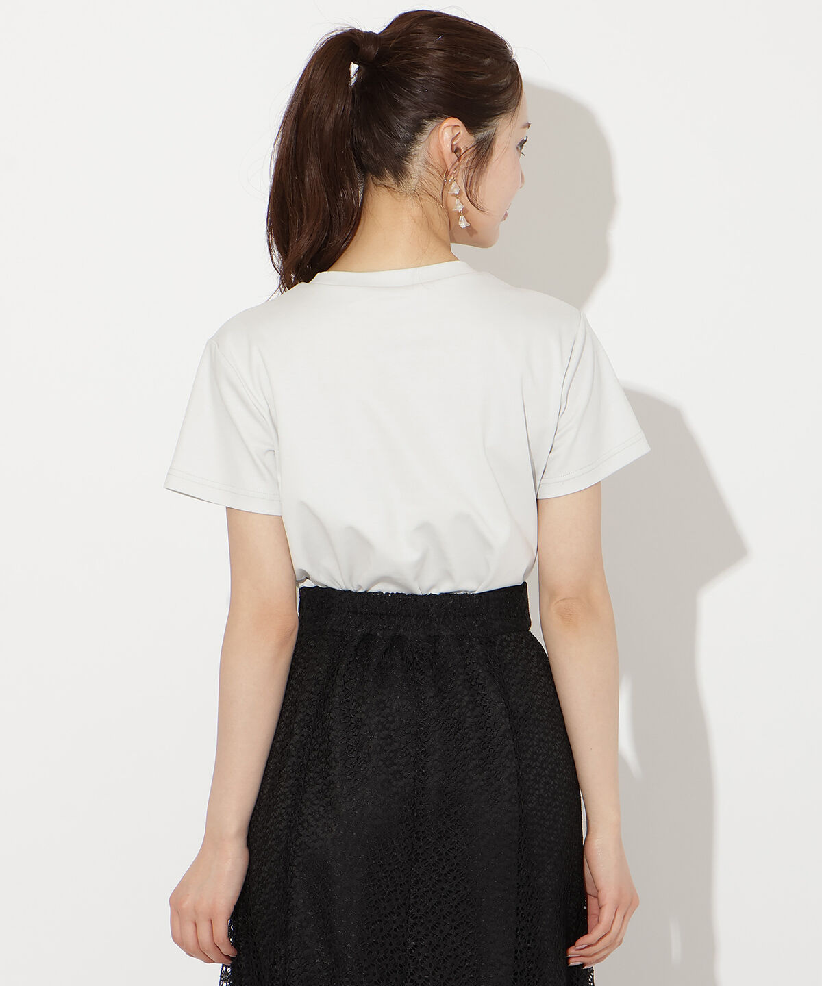 WILLSELECTION「ビジュー付き刺繍ロゴTシャツ」|Tシャツ・カットソー|