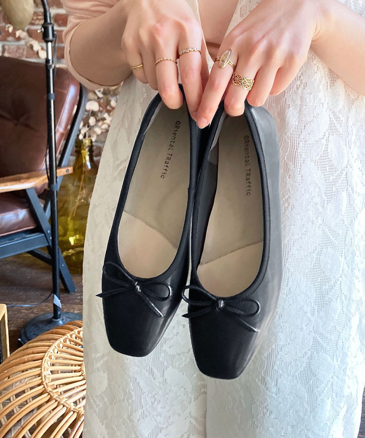 ORiental TRaffic「【跳べるパンプス/シリーズ累計１５０万足突破】 バレエ シューズ /R-3208 厚手クッション フラット」|パンプス|