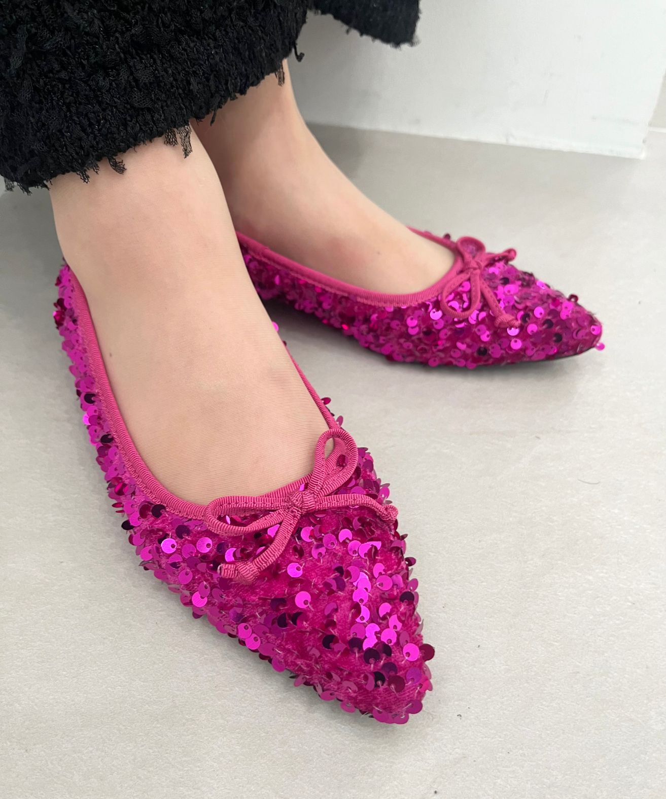 ORiental TRaffic「スパンコールバレエシューズ/41315」|パンプス|