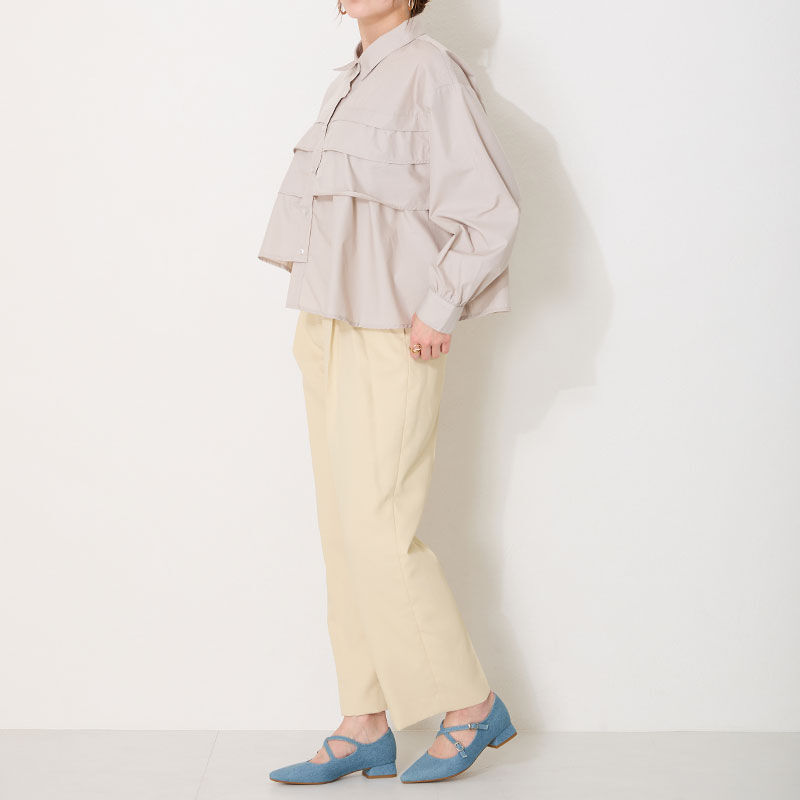 ORiental TRaffic「クロスストラップポインテッドトゥパンプス/51116　フラット トレンド 人気」|パンプス|