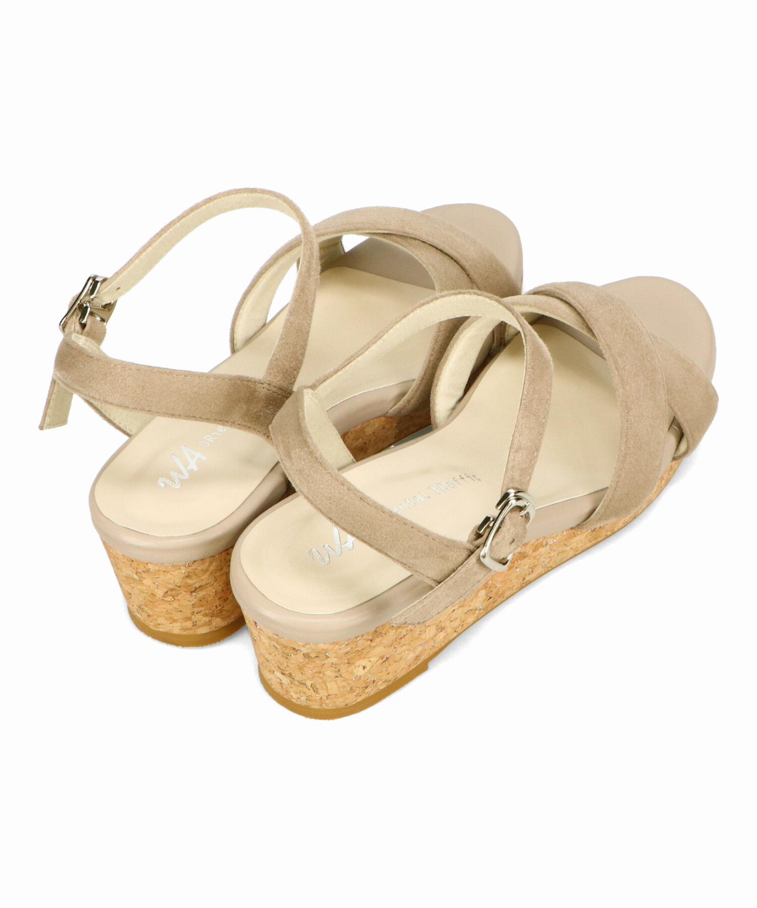 WA Oriental TRaffic「アーモンドトゥクロスウエッジサンダル/52201 サンダル トレンド 人気 クッション」|サンダル|