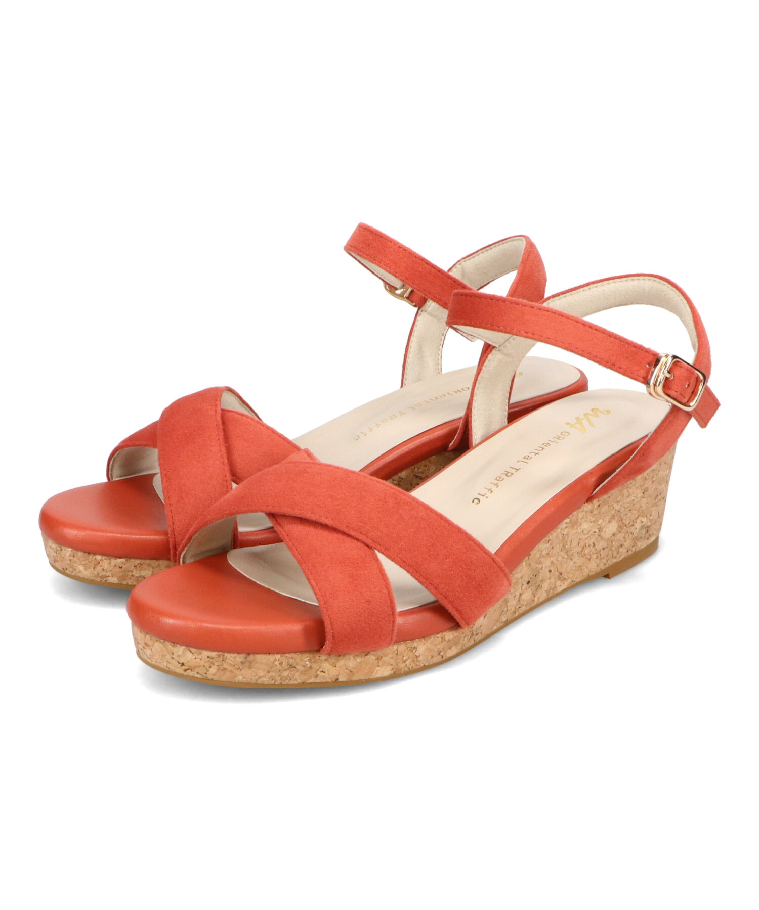 WA Oriental TRaffic「アーモンドトゥクロスウエッジサンダル/52201 サンダル トレンド 人気 クッション」|サンダル|