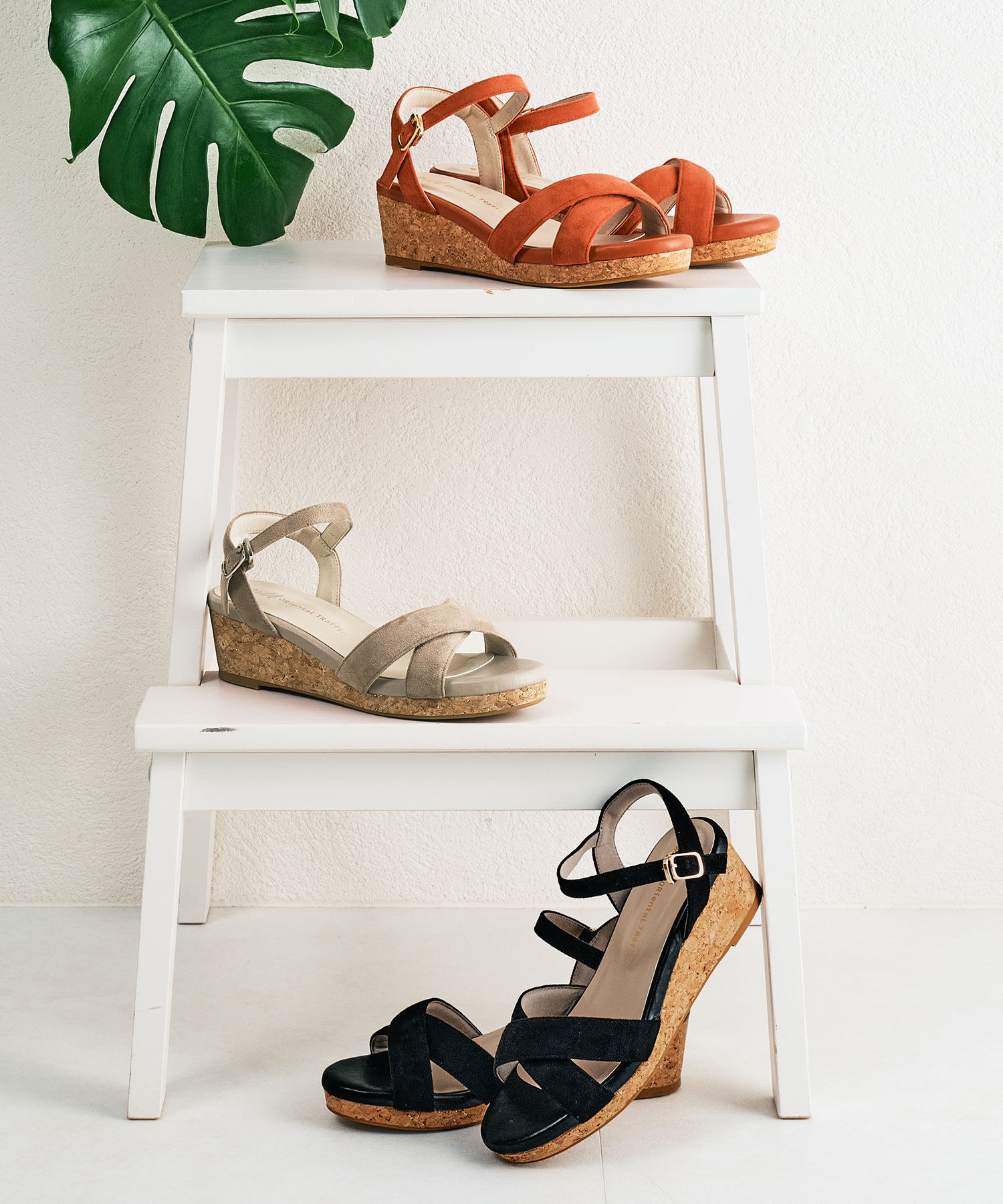 WA Oriental TRaffic「アーモンドトゥクロスウエッジサンダル/52201 サンダル トレンド 人気 クッション」|サンダル|