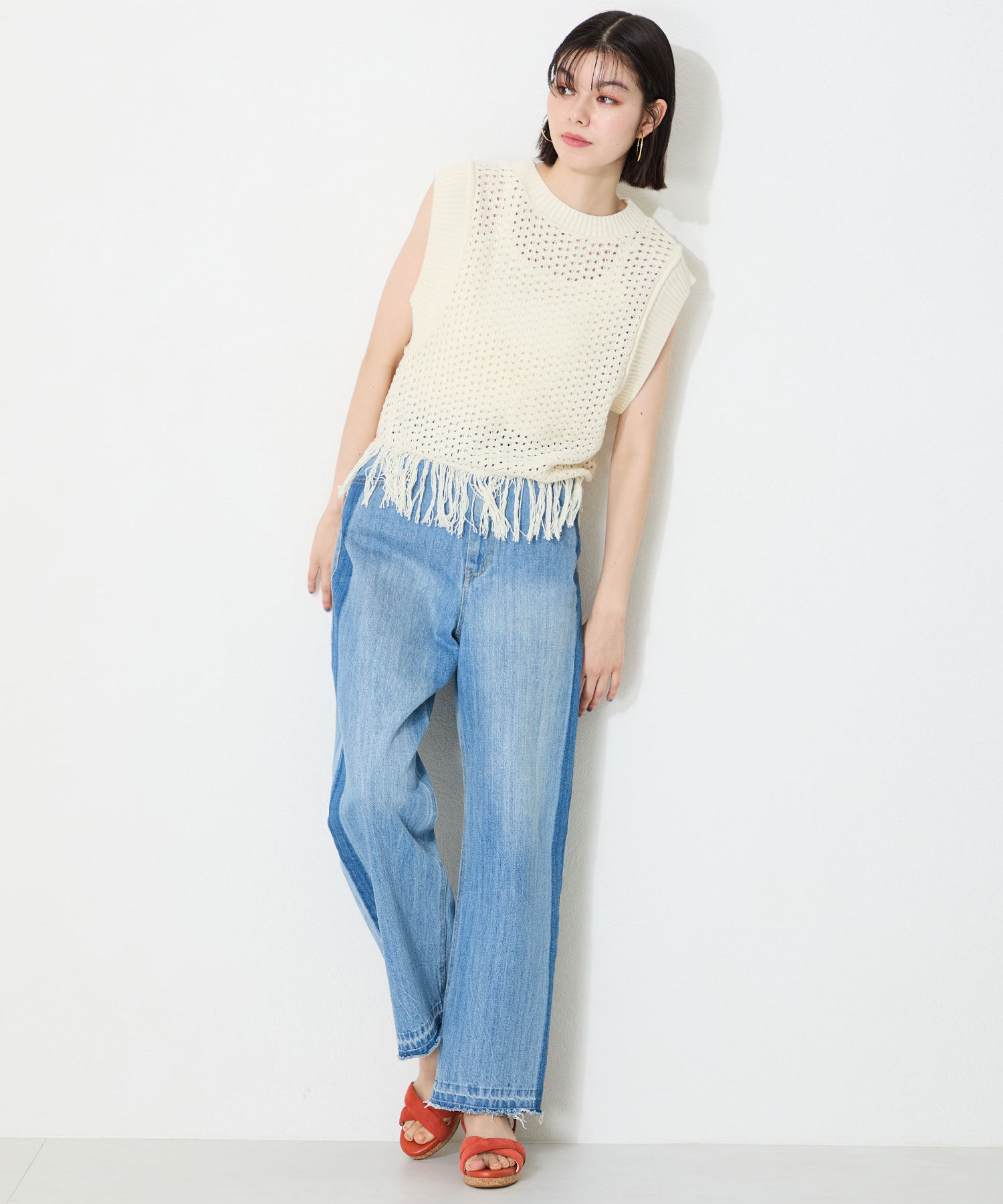 WA Oriental TRaffic「アーモンドトゥクロスウエッジサンダル/52201 サンダル トレンド 人気 クッション」|サンダル|