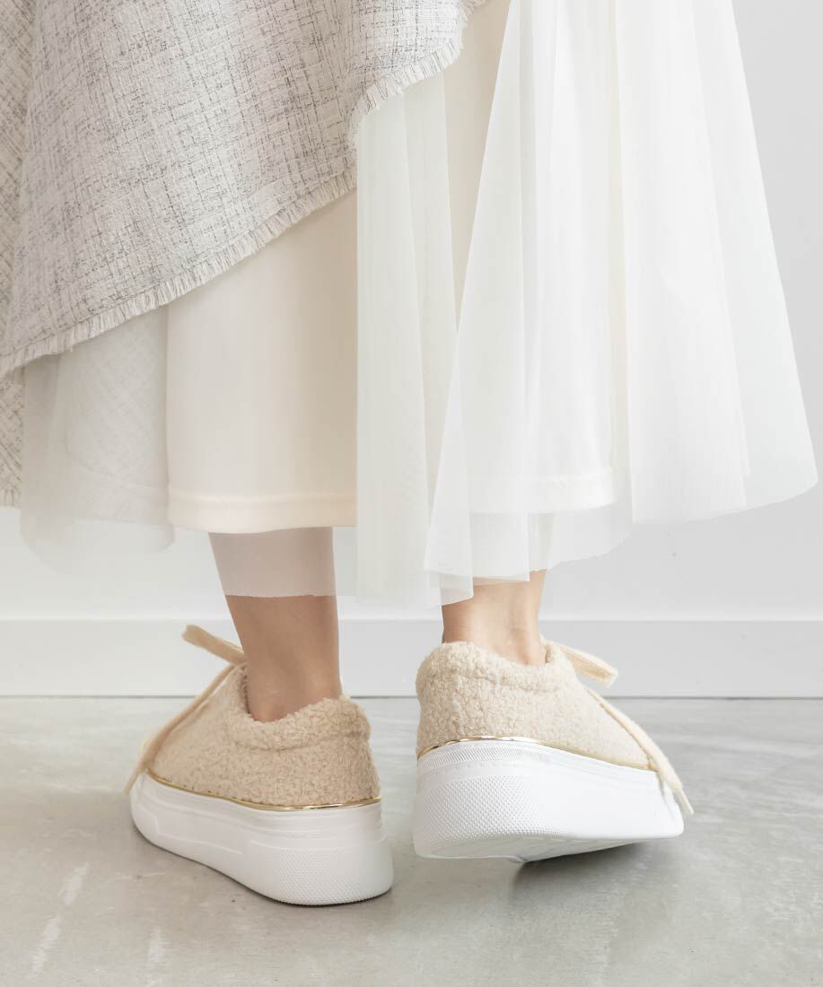  「2WAYモノグラムパーツボアスニーカー」|スニーカー|