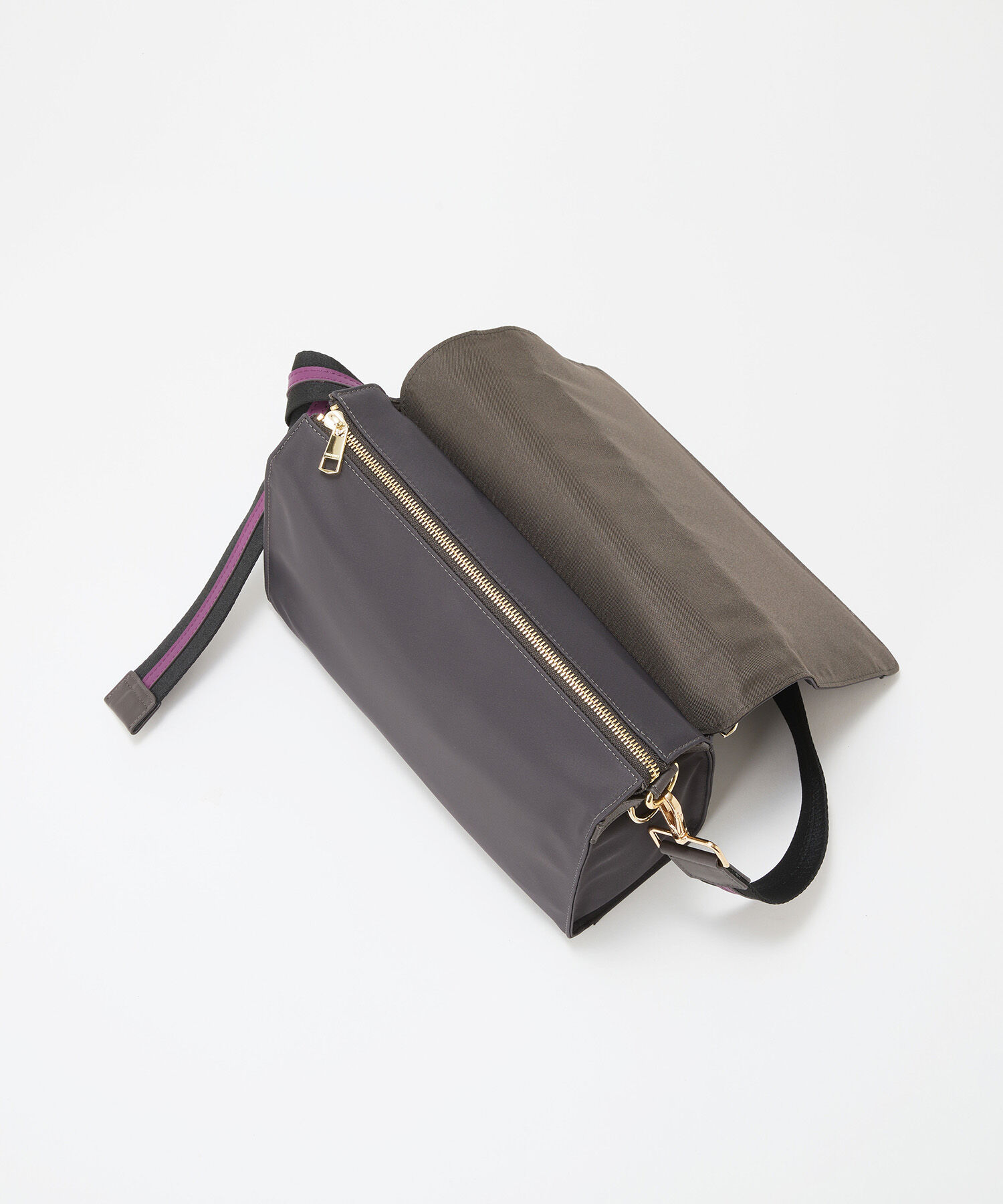 TOPKAPI TREASURE「【TREASURE TOPKAPI】ナイロン ストライプ ベルト フラップ ショルダー バッグ」|ショルダー・メッセンジャー|