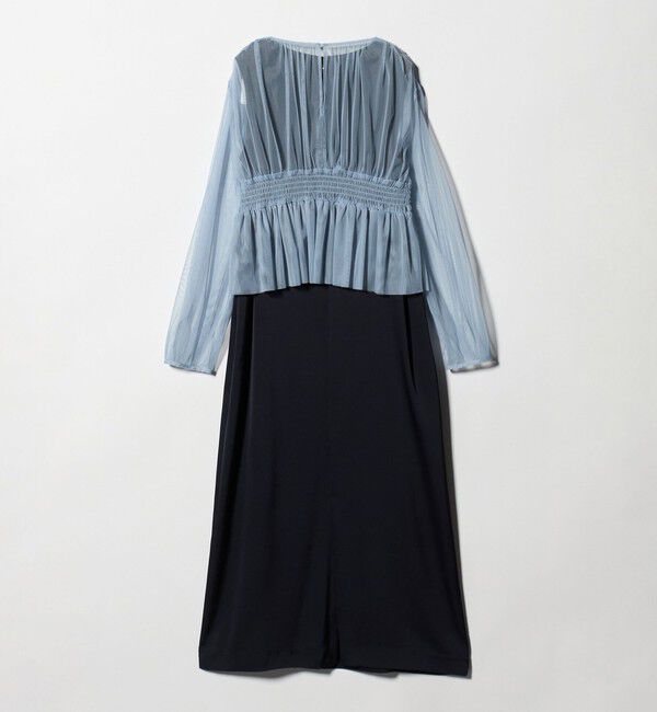 UNITED ARROWS「チュール サテン コンビ ワンピース」|ワンピース|