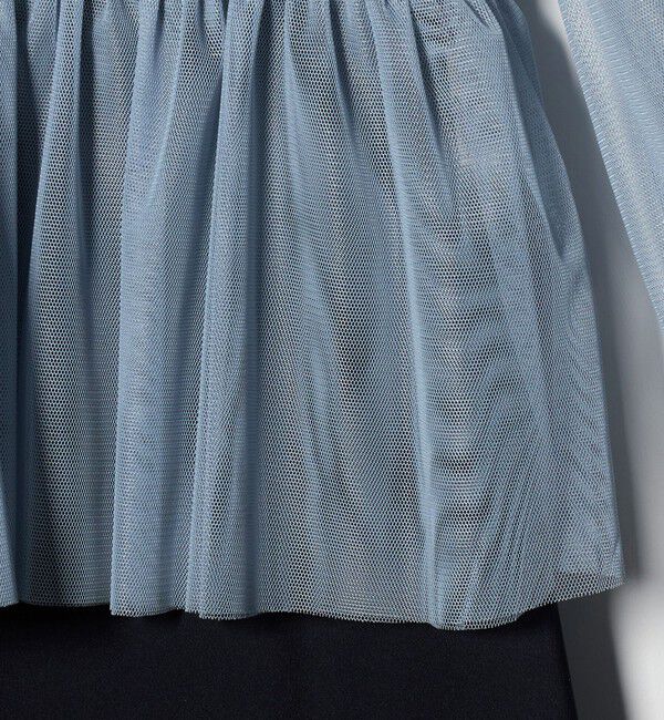 UNITED ARROWS「チュール サテン コンビ ワンピース」|ワンピース|