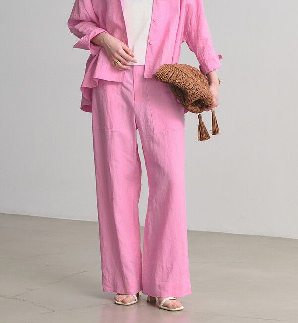 UNITED ARROWS「リネン パッチポケット イージーパンツ ‐ウォッシャブル‐」|チノ|