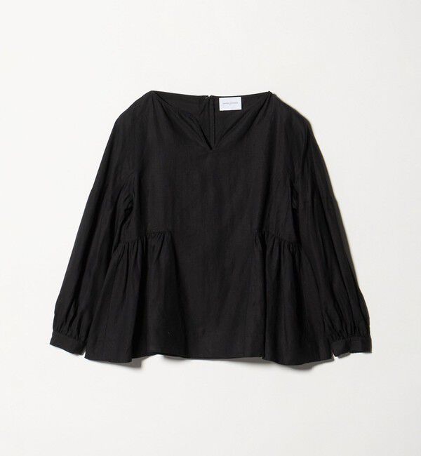 UNITED ARROWS「リネン スキッパー ペプラム ブラウス ‐ウォッシャブル‐」|シャツ・ブラウス|