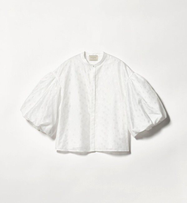 UNITED ARROWS「シアー ドット パフ ブラウス ‐ウォッシャブル‐」|シャツ・ブラウス|