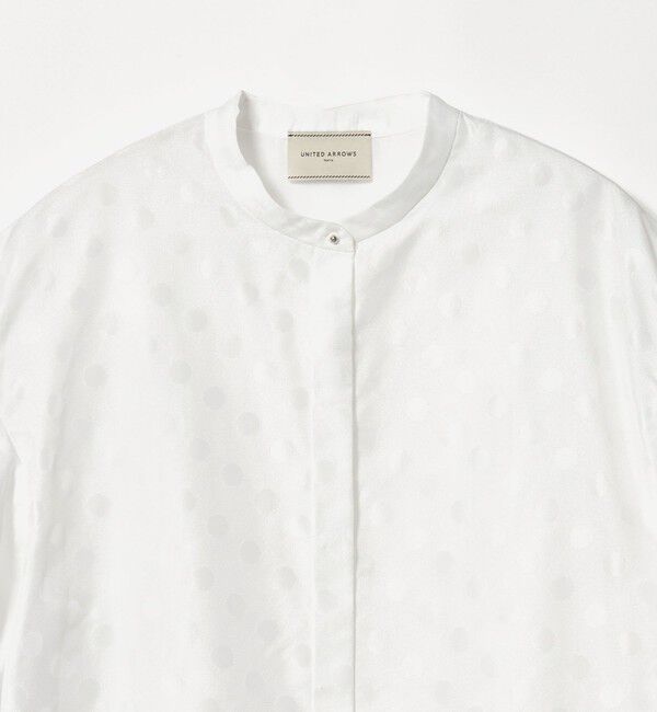 UNITED ARROWS「シアー ドット パフ ブラウス ‐ウォッシャブル‐」|シャツ・ブラウス|