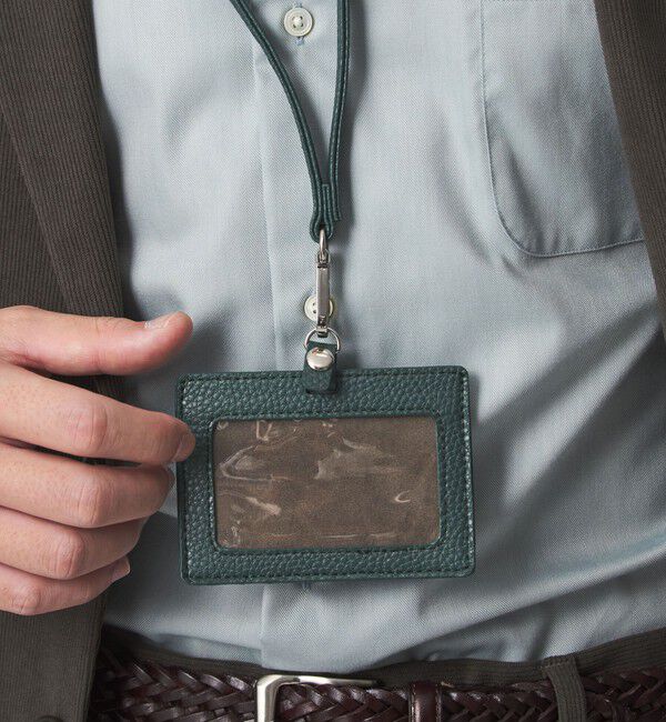 UNITED ARROWS green label relaxing「シボ レザーライク ID ホルダー」|名刺入れ・カードケース|