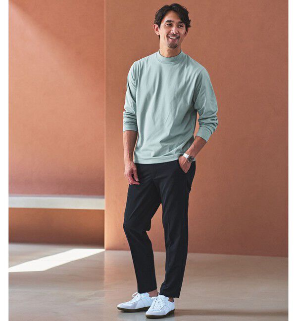UNITED ARROWS green label relaxing「【WEB限定】JUST fit デイリーモック 長袖 Tシャツ -吸水速乾・抗菌-」|Tシャツ・カットソー|