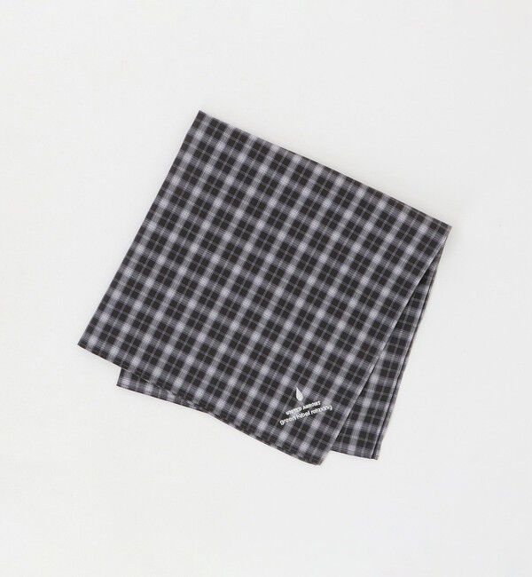 UNITED ARROWS green label relaxing「GLR ファイン エンブロイダリー 刺しゅう ハンカチ」|ハンカチ|DK.GRAY