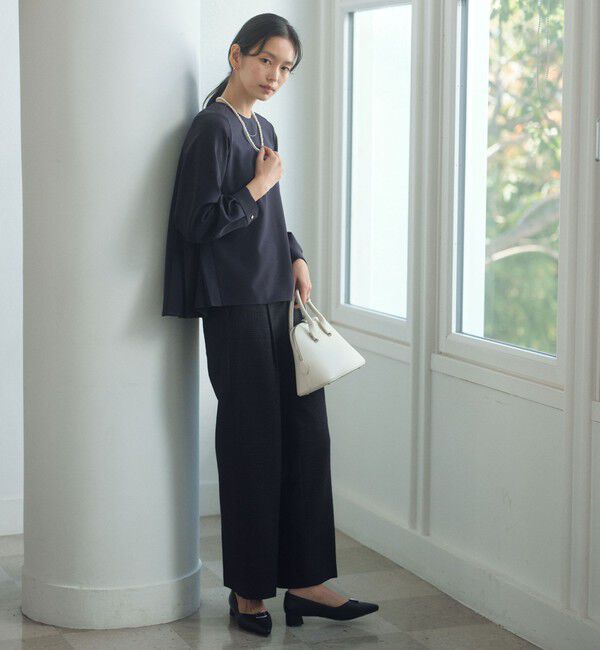 UNITED ARROWS green label relaxing「［size SHORTあり］パウドレ プリーツ ブラウス ウォッシャブル ストレッチ」|シャツ・ブラウス|