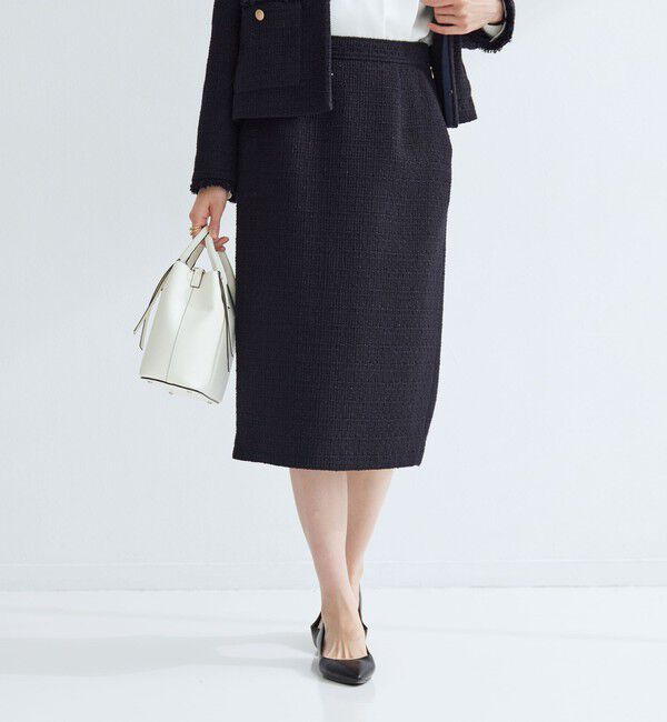 UNITED ARROWS green label relaxing「ツイードライク タイト スカート」|タイト|NAVY