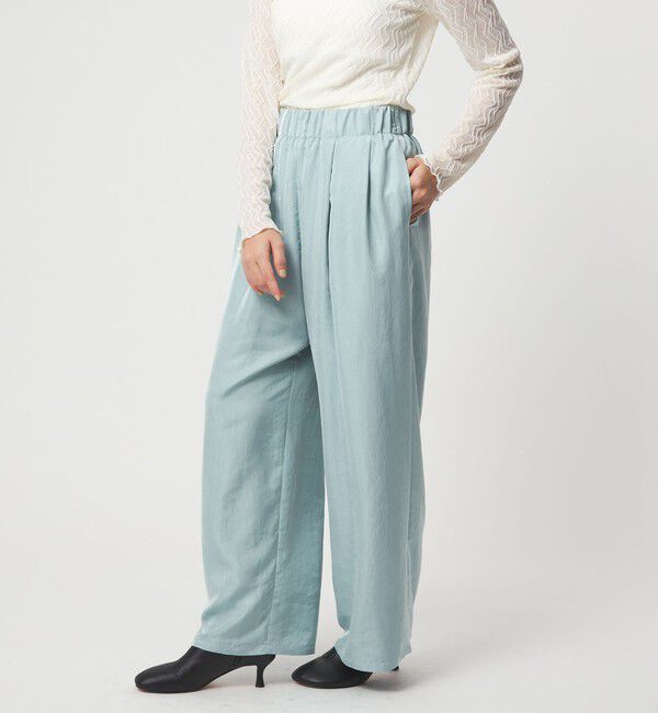 EMMEL REFINES「＜EMMEL REFINES＞EM ライトサテン イージーパンツ」|チノ|