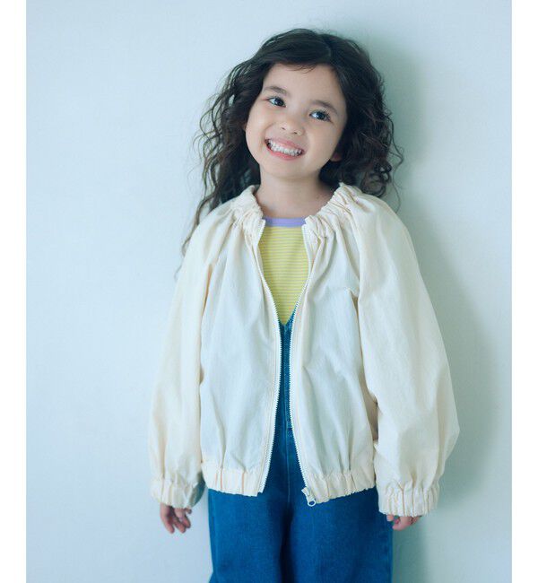 UNITED ARROWS green label relaxing「ギャザーブルゾン / キッズ 撥水・UVカット 100cm-160cm」|その他|OFF WHITE