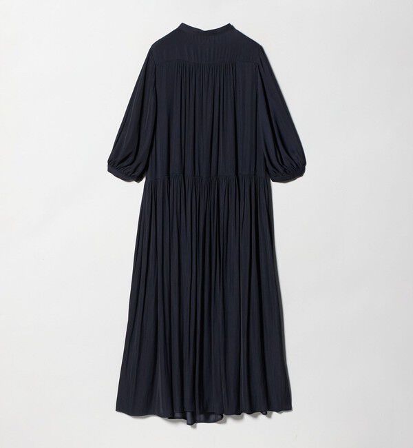 UNITED ARROWS green label relaxing「サテン ギャザー ショートスリーブ ワンピース 2」|ワンピース|