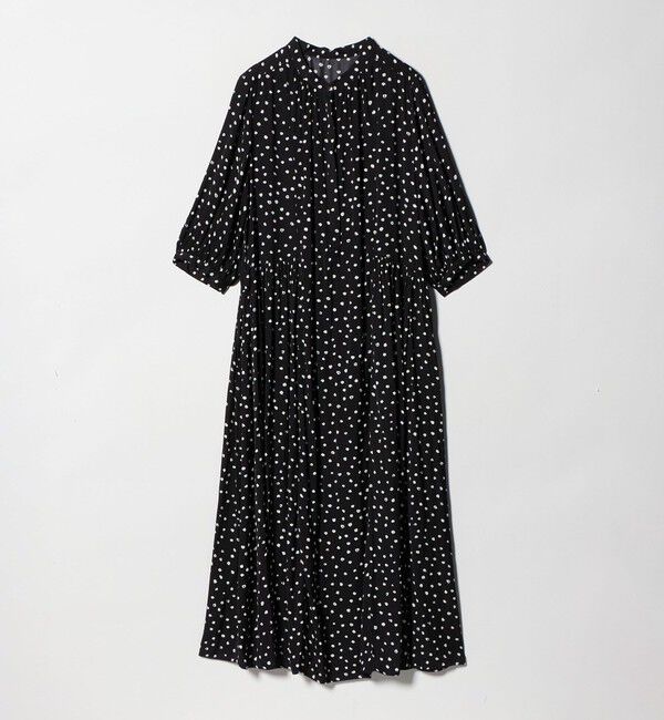 UNITED ARROWS green label relaxing「サテン ギャザー ショートスリーブ ワンピース 2」|ワンピース|