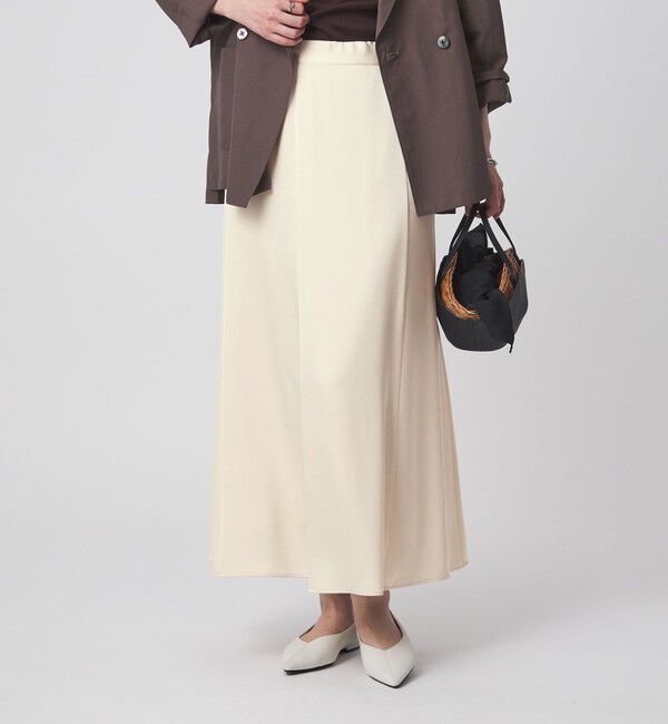 UNITED ARROWS green label relaxing「サテン セミナロー スカート」|フレア|