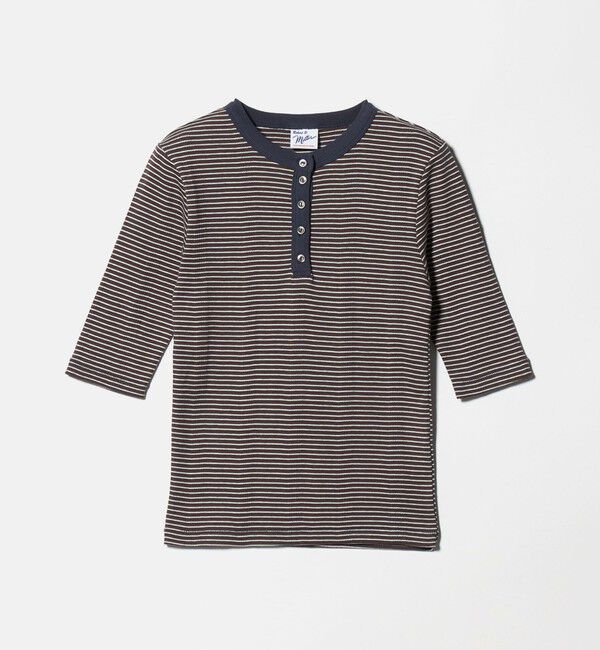 UNITED ARROWS green label relaxing「＜Robert P. Miller＞ヘンリーネック 5分袖 プルオーバー カットソー」|Tシャツ・カットソー|DK.BROWN