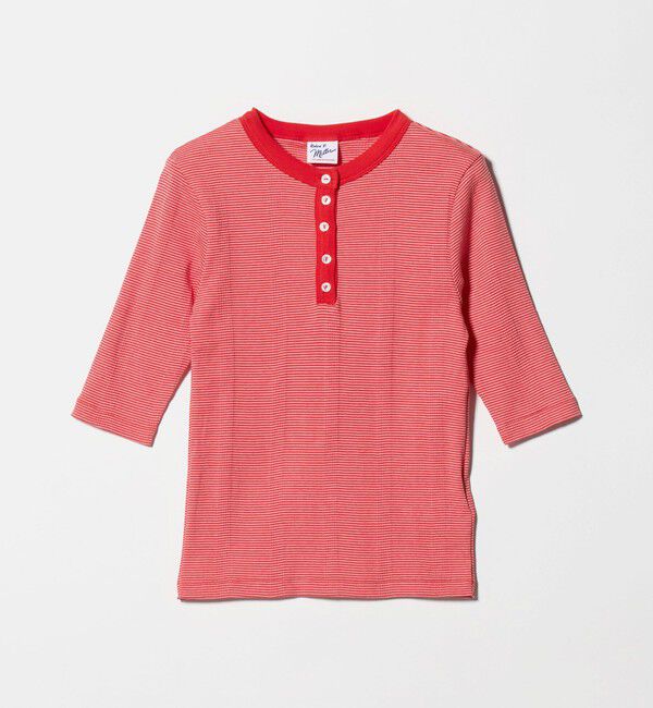 UNITED ARROWS green label relaxing「＜Robert P. Miller＞ヘンリーネック 5分袖 プルオーバー カットソー」|Tシャツ・カットソー|RED