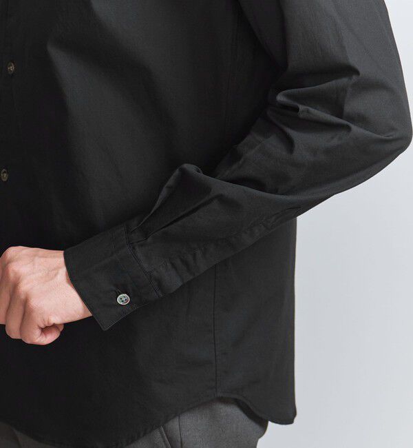 BEAUTY&YOUTH UNITED ARROWS「【WEB限定 WARDROBE SMART】コットン ワイドカラー スキッパー シャツ」|シャツ・ブラウス|