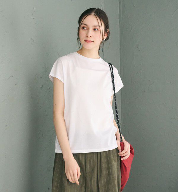 BEAUTY&YOUTH UNITED ARROWS「クルーネック フレンチスリーブ カットソー」|Tシャツ・カットソー|OFF WHITE
