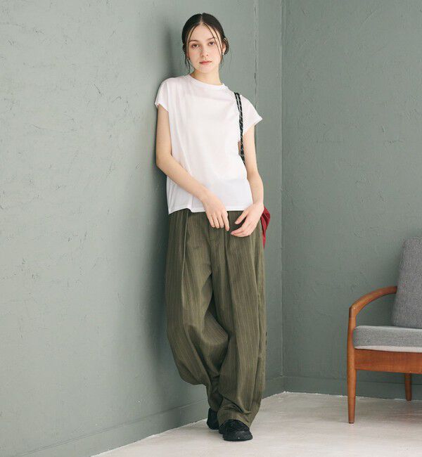 BEAUTY&YOUTH UNITED ARROWS「クルーネック フレンチスリーブ カットソー」|Tシャツ・カットソー|