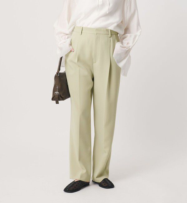 BEAUTY&YOUTH UNITED ARROWS「タックワイドストレートパンツ ウォッシャブル」|スラックス|