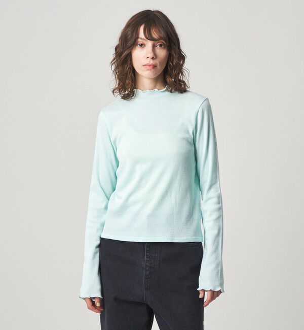 STEVEN ALAN「＜Steven Alan＞ドット リブ フリル プルオーバー」|Tシャツ・カットソー|