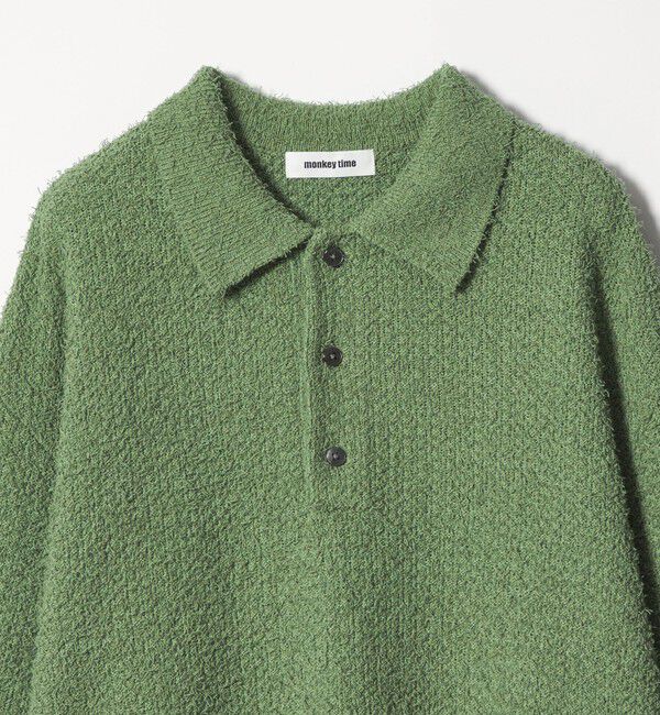 MONKEY TIME「コットン ナイロン カールヤーン ポロシャツ」|ニット・セーター|