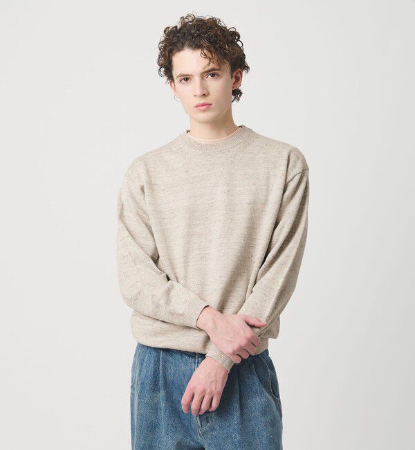 BEAUTY&YOUTH UNITED ARROWS「ハイブリッド リネン クルーネック ニット ウォッシャブル」|ニット・セーター|