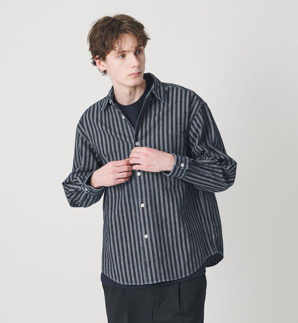 BEAUTY&YOUTH UNITED ARROWS「ストライプ デニム オーバー シャツ」|シャツ・ブラウス|COBALT