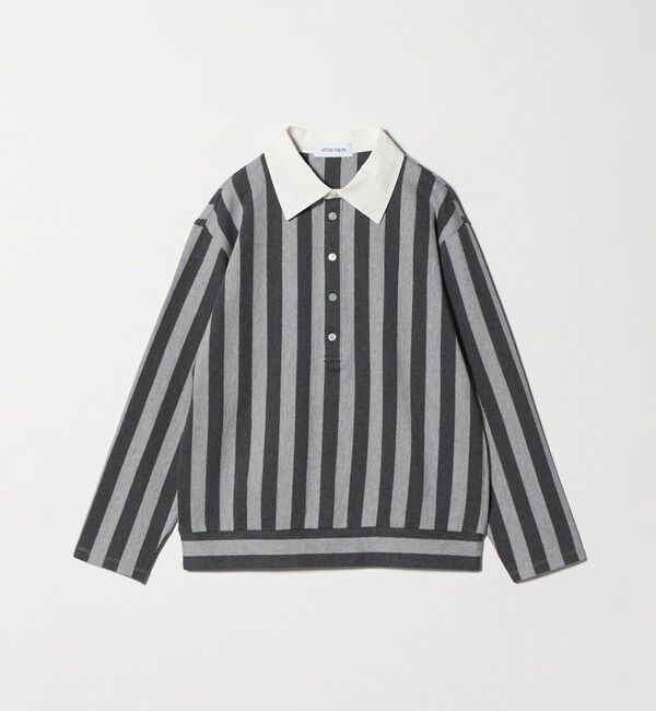 ATTISESSION「＜ATTISESSION＞コットン ストライプ ラガー シャツ」|ポロシャツ|