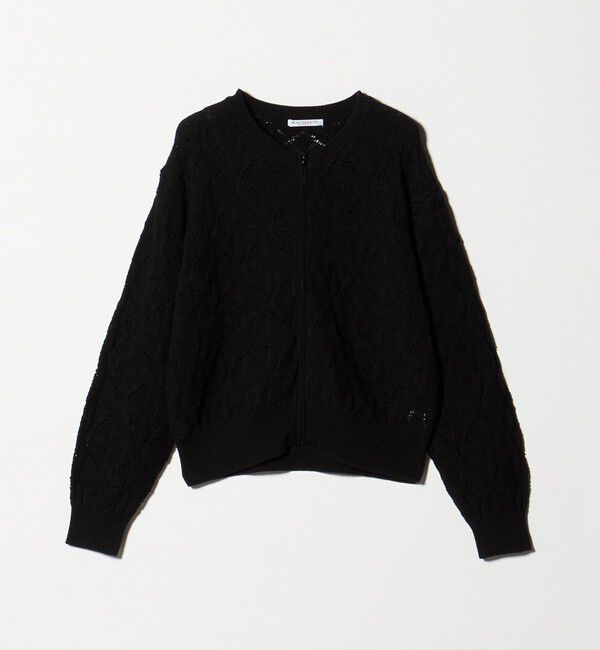 BEAUTY&YOUTH UNITED ARROWS「【WEB限定 Wardrobe DAILY MINIMAL】レース ジップカーディガン ウォッシャブル」|カーディガン|