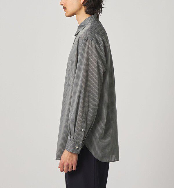 STEVEN ALAN「＜Steven Alan＞ 100 ガスボイル ストライプ レギュラーカラー シャツ LOOSE」|シャツ・ブラウス|