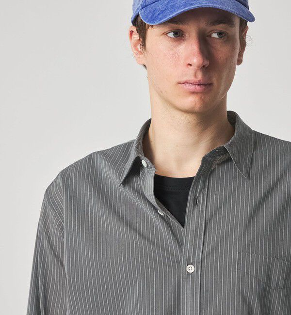 STEVEN ALAN「＜Steven Alan＞ 100 ガスボイル ストライプ レギュラーカラー シャツ LOOSE」|シャツ・ブラウス|