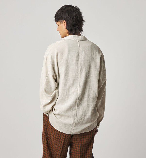 STEVEN ALAN「＜Steven Alan＞ コットンメッシュ チェック オープンカラー オーバー シャツ」|シャツ・ブラウス|